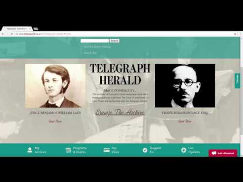 How to use the Telegraph Herald Digital Archive - Carnegie-Stout Public Library