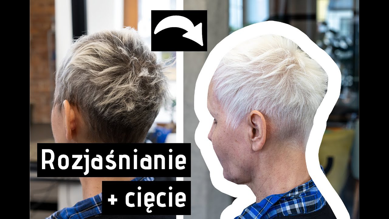 Biały Kolor Włosów Rozjaśnianie Strzyżenie Fengii Fundament Youtube