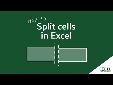 Video: How To Split Cells In Excel