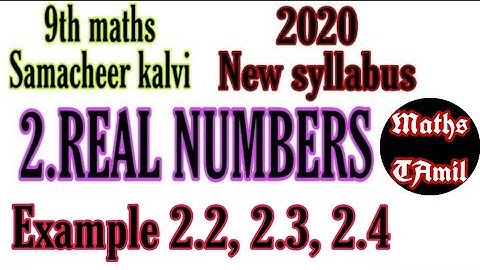 9TH MATHS EXAMPLE 2.2, 2.3, 2.4 /SAMACHEER-KALVI 2020 /FARIHA MATHEMATICS /NEW SYLLABUS