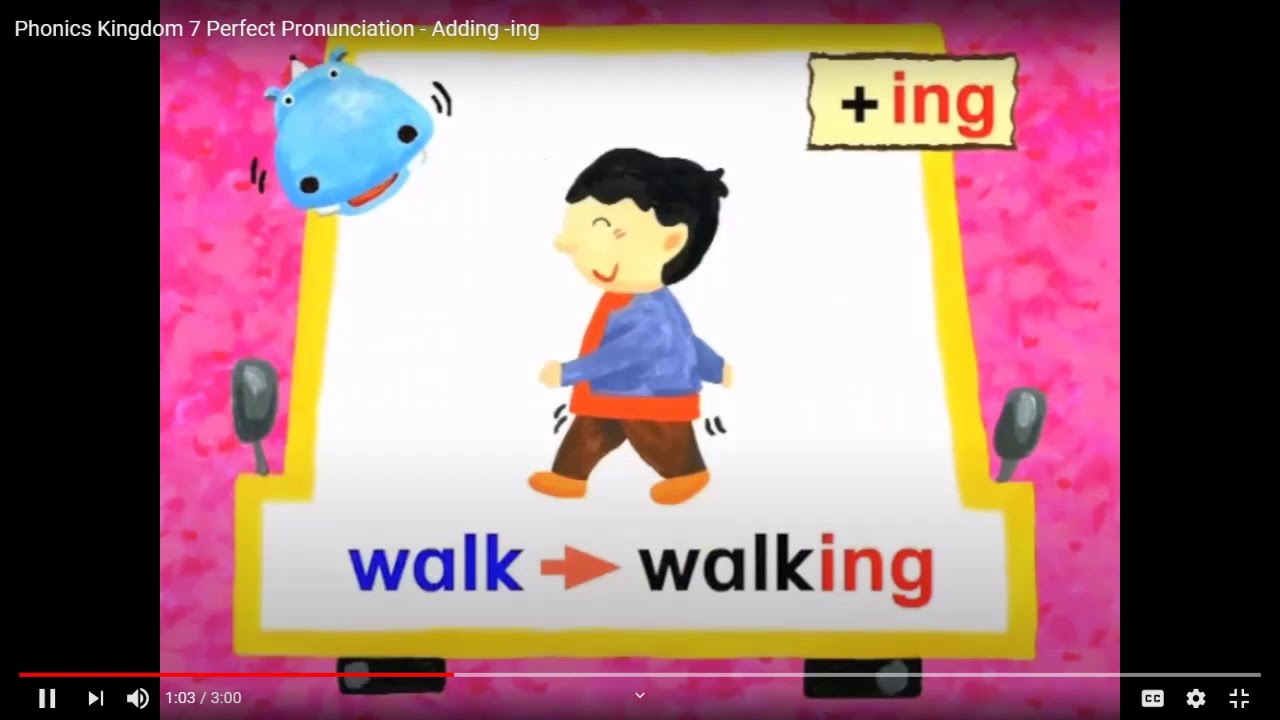 Ing Cartoon Inflectional ending -ing - YouTube