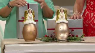 Kringle Express 9.5 Christmas Character with Illuminated Frosted Glass on QVC
