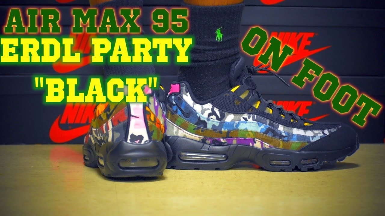 Air Max 95 ERDL Party Pack Black "ON FOOT" - YouTube