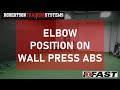Elbow Position on Wall Press Abs