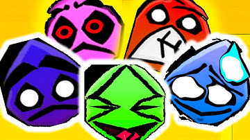 NEW CUSTOM Geometry Dash Difficulty Faces V2 But Everyone Is CONTENT AWARE SCALE (Version 4.6)