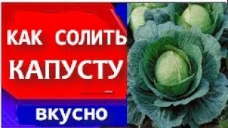 видео Как засолить капусту в домашних условиях вкусно и быстро?