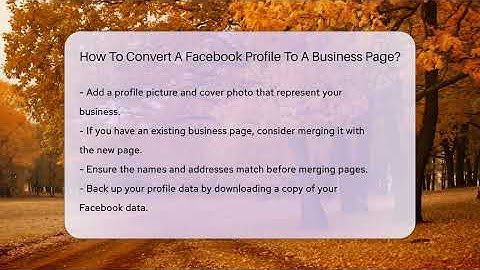 How To Convert A Facebook Profile To A Business Page? - Everyday-Networking