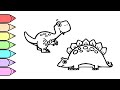 Draw Dinosaur with Me in English｜ Dinosaur Collection｜簡易繪圖恐龍｜Easy Drawing for kids and parents