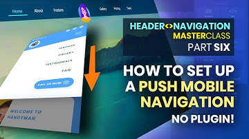 Build a push down mobile menu in Oxygen Builder, (open menu pushes content down)