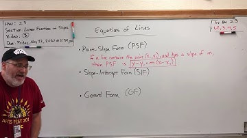 HW 2.3 Linear Functions and Slopes (3) - Equations of Lines