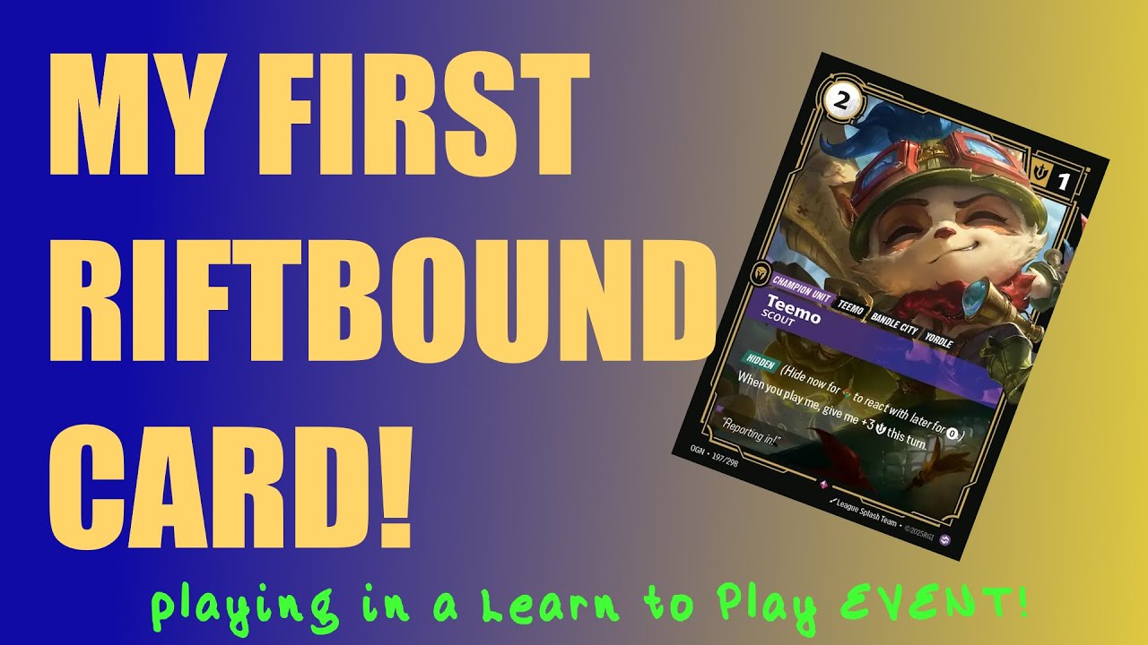 [VLOG] FIRST EVER RIFTBOUND CARD! Playing Riftbound TCG - YouTube