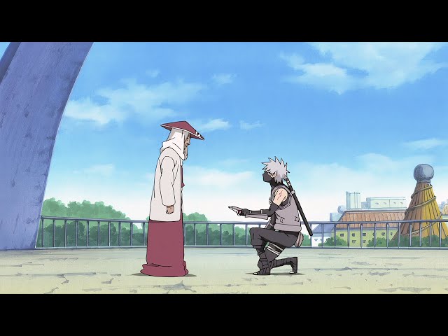 Third Hokage disqualifies Kakashi from the ANBU, First Genin Team led by Kakashi, English Dubbed class=