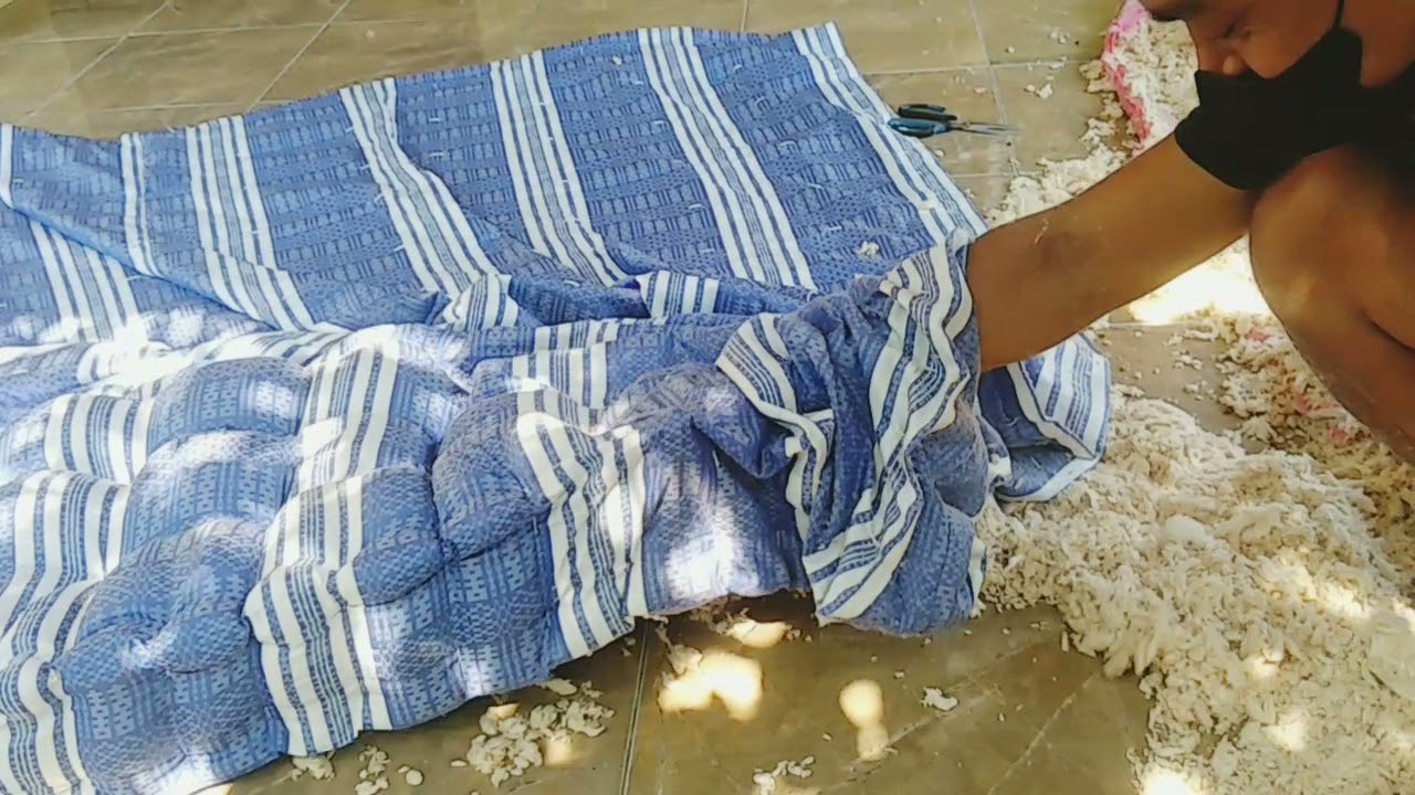 Tutorial ganti kain kasur kapuk