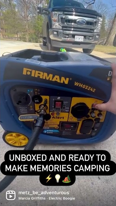 Firman Dual Fuel Generator unboxed and ready to go camping! ⚡️💡🏕 #camping #firman #rv #generator