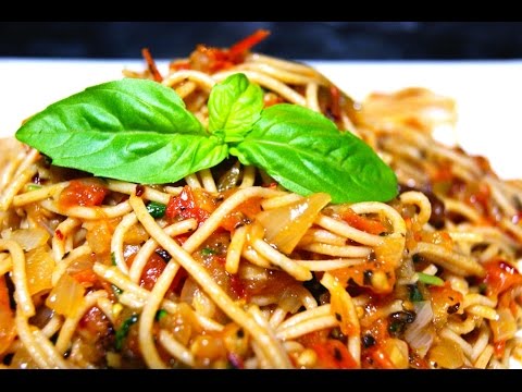 Whole Wheat Spaghetti with Fresh Tomato Basil -Easy way for Bachelors