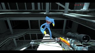 Garry's Mod Huggy Wuggy chases me in the stairs Backrooms