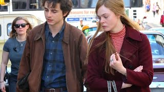 Timothee Chalamet And Elle Fanning Shooting Together!