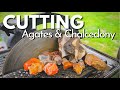 Cutting Agates with Saw | Exposing Bands Inside Lake Superior Agates & Chalcedony | Lapidary