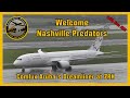 &quot;WELCOME NASHVILLE PREDATORS&quot; Comlux Aruba Dreamliner P4-787 at ZRH on a windy day (with live ATC)