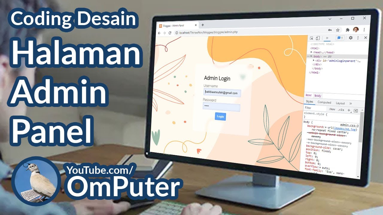 Coding desain tampilan admin panel dengan HTML dan CSS - YouTube