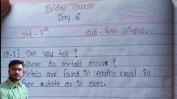 Bridge course day 6 class 7 general science complete activity sheet solution for English medium
