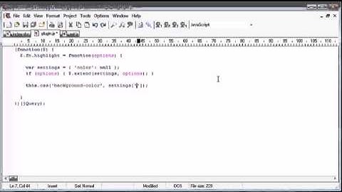 jQuery Tutorial   124   Passing options to plugin