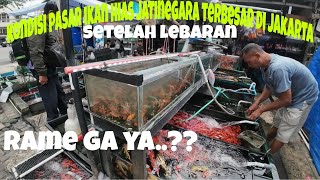 CONDITIONS OF THE LARGEST JATINEGARA ORNAMENTAL FISH MARKET IN JAKARTA IN THE AFTERNOON AFTER EID