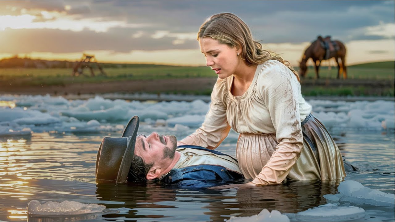 A Pregnant Woman Was Saving Drowning Cowboy From Icy Waters, Unaware He Was A Millionaire