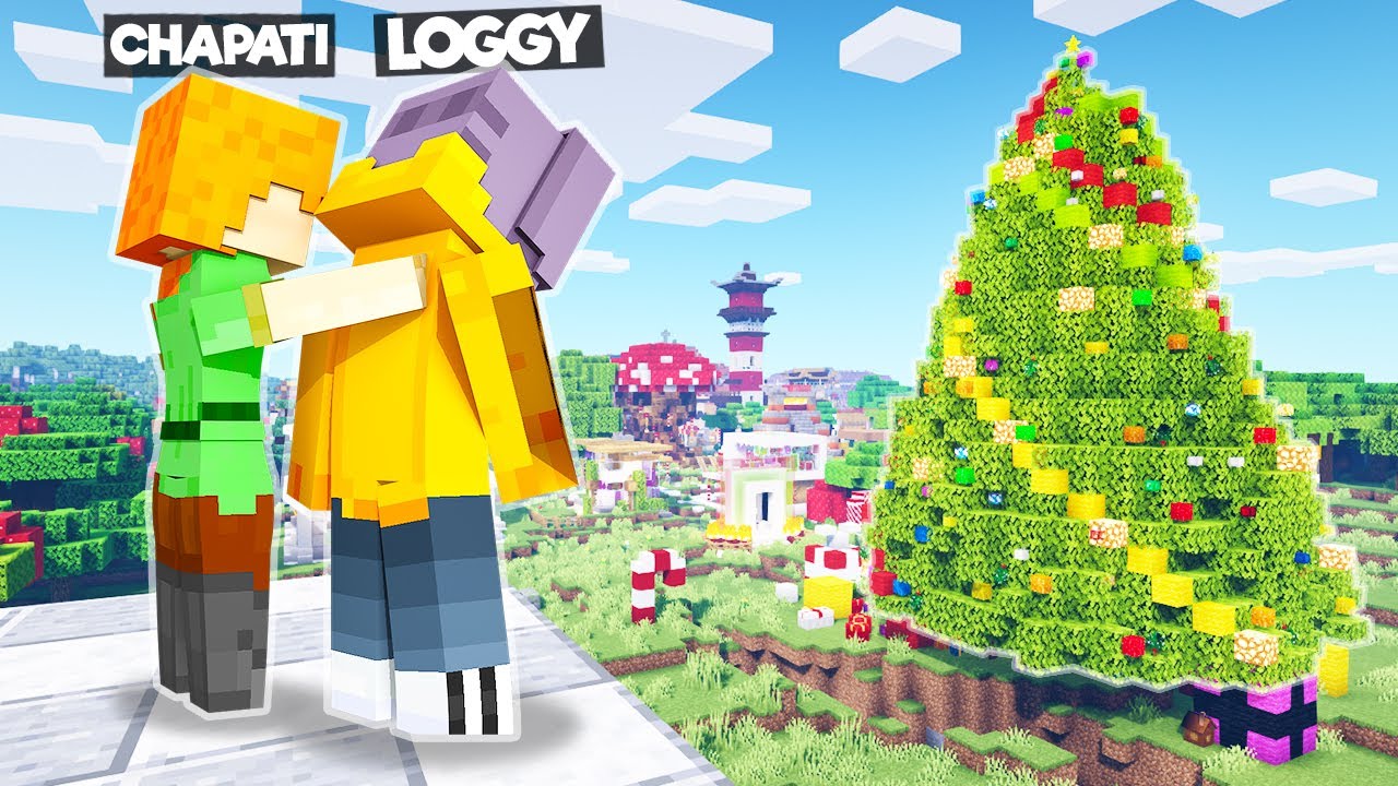 Download I BUILT THE BIGGEST CHRISTMAS TREE TO MAKE LOGGY HAPPY | MINECRAFT
