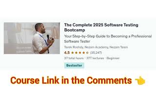 The Complete 2025 Software Testing Bootcamp