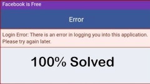 Login Error: There is an error in logging you into this application. Please try again later Facebook