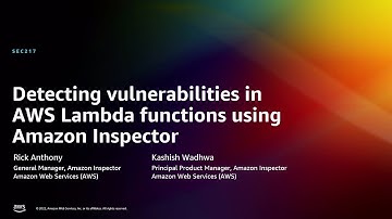 AWS re:Invent 2022 - Detect vulnerabilities in AWS Lambda functions using Amazon Inspector (SEC217)