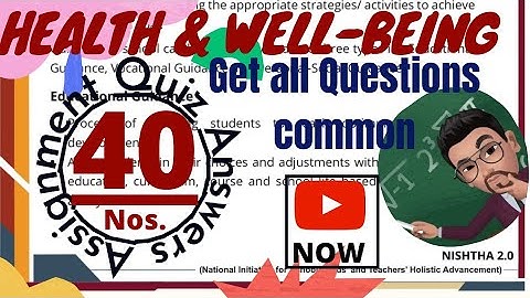 NISTHA MODULE 6 Quiz Answers |HEALTH AND WELLBEING | NISTHA_2.0 | ALL QUIZ SOLUTIONS | ANSWERS KEY |