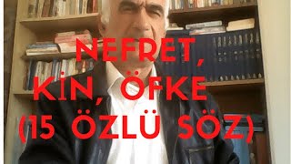 Nefret, İntikam, Kin, Öfke Duyguları, (15 Özlü Söz) - Şair Yılmaz
