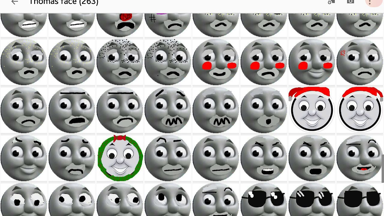 All The Thomas Faces I Made To Ordest To Newist Youtube - thomas roblox face