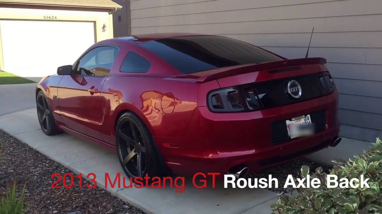 13-14 Mustang GT w Roush Axle Back - YouTube