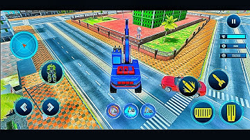 Mechanical Excavator Robot Game - Flying Transformer - Android Gameplay Part 2