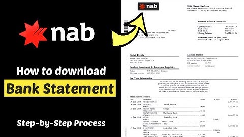 View/Download NAB Statement | National Australia Bank recent transaction History & Account Summary