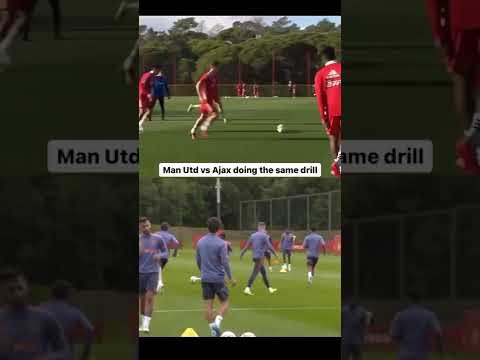 Man Utd vs Ajax players doing same training drill #shorts