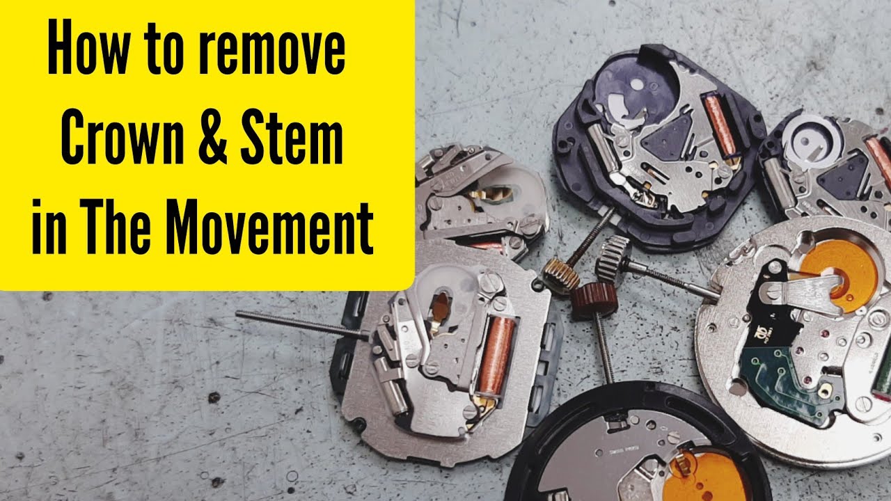 how to remove crown stem in the movement | Watch Repair Channel - YouTube