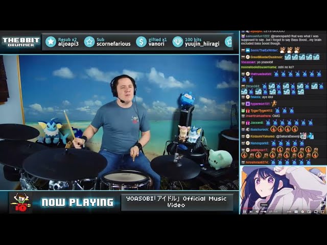 The8BitDrummer played アイドル/ YOASOBI !!! (Drum cover) class=