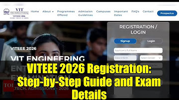VITEEE 2026 Registration: Step-by-Step Guide and Exam Details