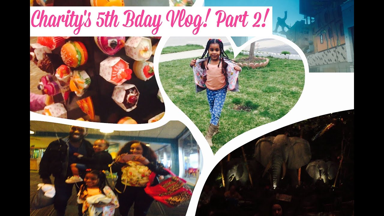 Charity's 5th Bday Vlog{Part 2} Niagara Falls, Fallsview Waterpark, Rainforest Cafe!