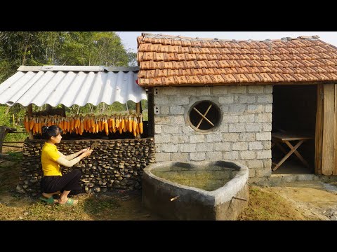 Full 110 Days Building Farm Life, Build Complete House For Ducks, Free Bushcraft, Build Stone Wall