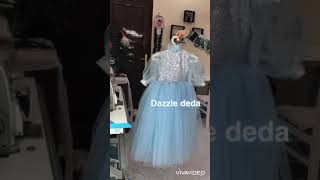 فستان سواريه اطفال بيبي بلو 👗👧🏻 جروب (فرحتك دريس ديزاينر )لتصميم فساتين الاطفال 👧🏻👧🏻