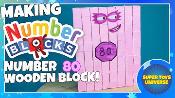Making Numberblocks 80 wooden figure with blocks and cubes!
