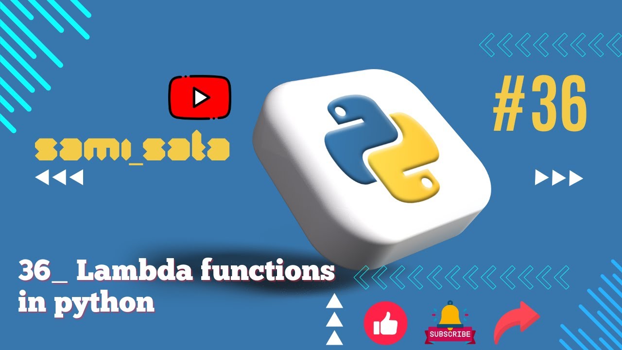 36 _ lambda functions in python - YouTube