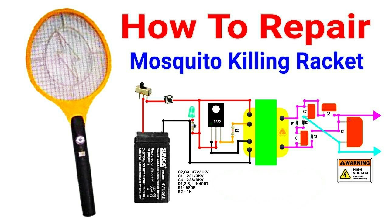 Mosquito Bat Step by Step Repairing 