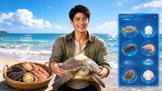 Reborn in 1983 with a fishing system, he strikes rich on shrimp and abalone from a hidden island