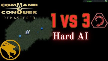C&C : Tiberian Dawn Remastered - GDI vs 3 NOD - Hard AI